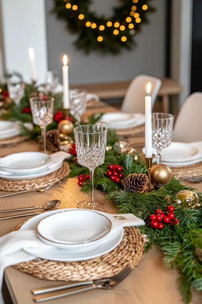6. Fresh Greenery and Berry Table Runner - photo 2