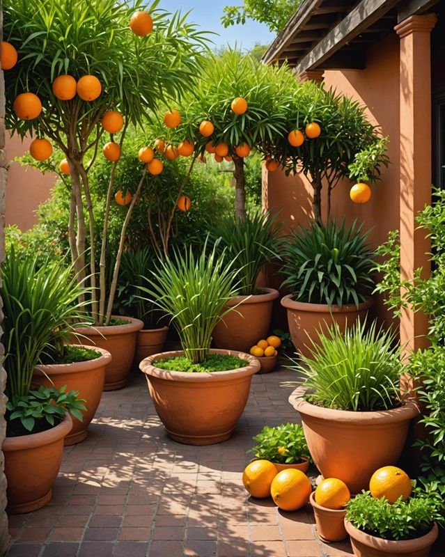 Planting Lemongrass Near Fruit Trees in Containers