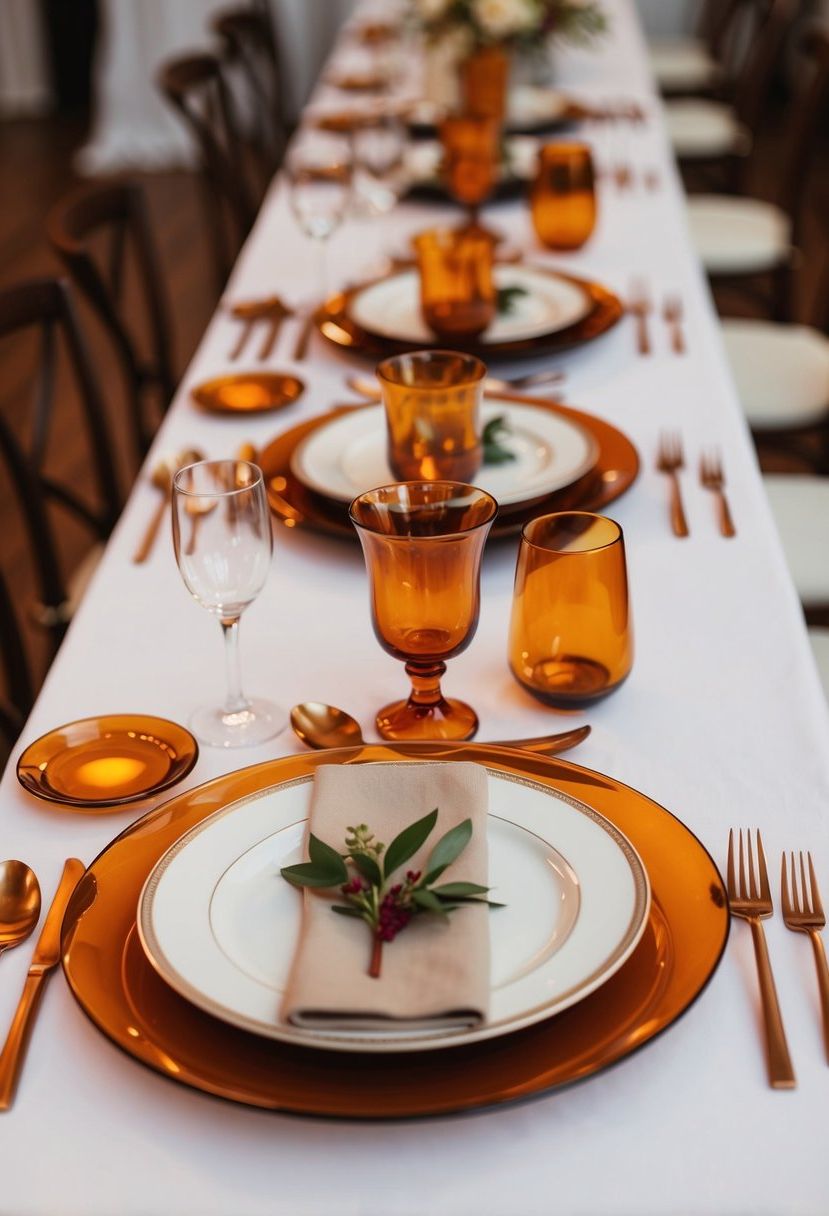 5) Amber and Copper Cutlery Pairing