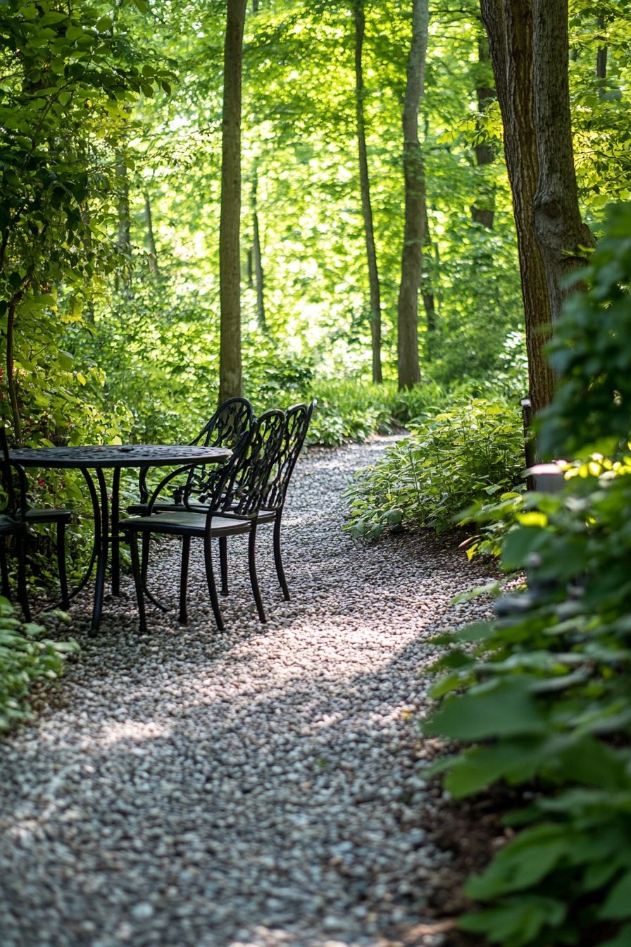 8. Set Up a Shaded Gravel Dining Area