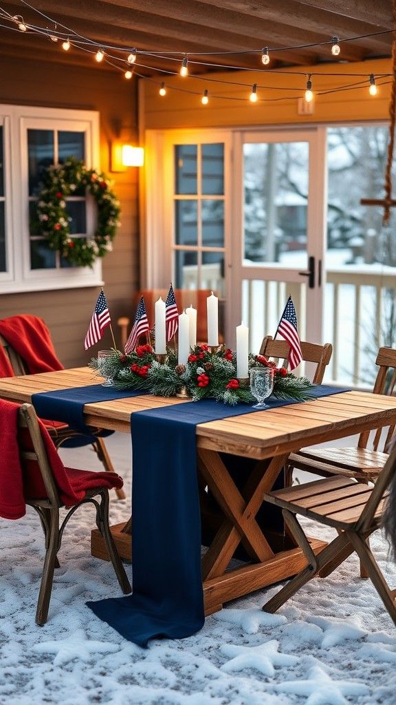 Patriotic-Themed Holiday Decor
