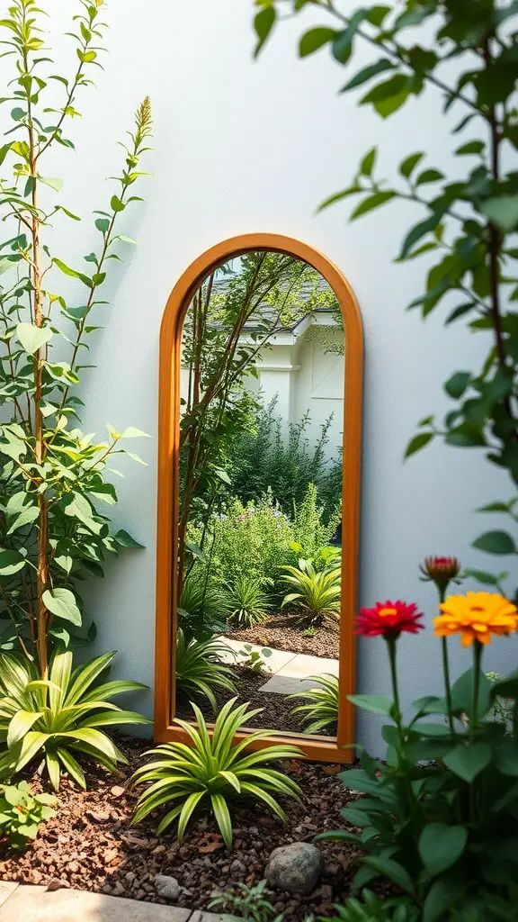 23. Mirror Illusions to Expand a Small Garden