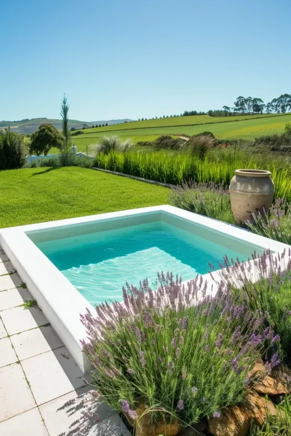 Simple Elegant Pool with Countryside Views