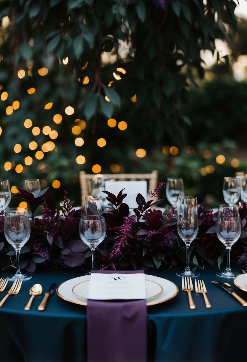 14) Deep Purple Leaf Accents