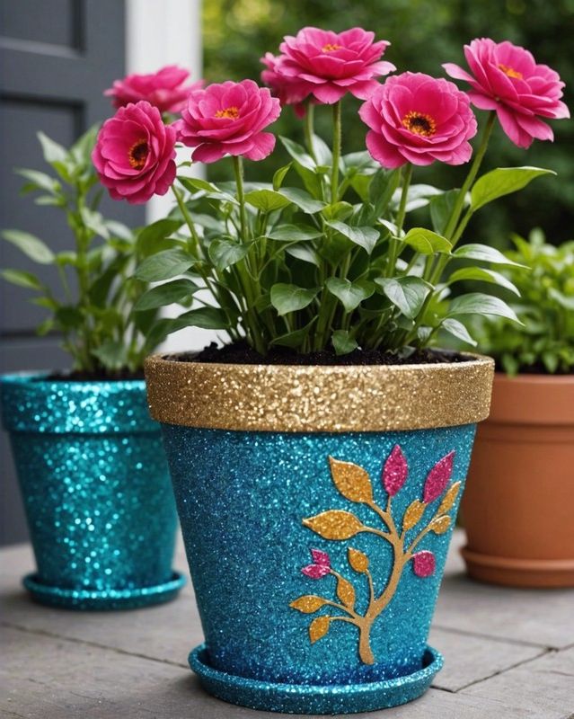 Sparkling Glitter Pot Finish