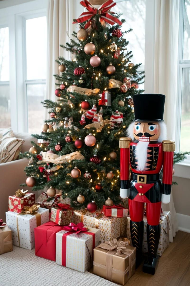 21. Nutcracker figures standing guard by the tree - photo 2