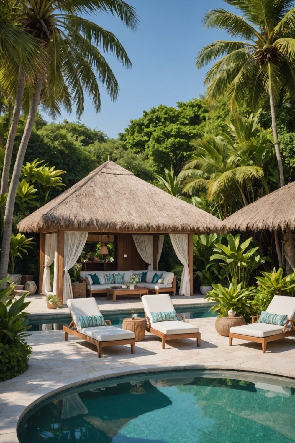 Cabanas for Poolside Shade