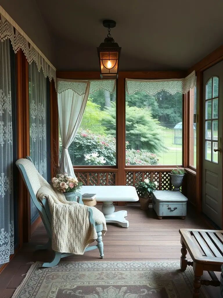 16. Vintage Screened Porch With Antique Finds