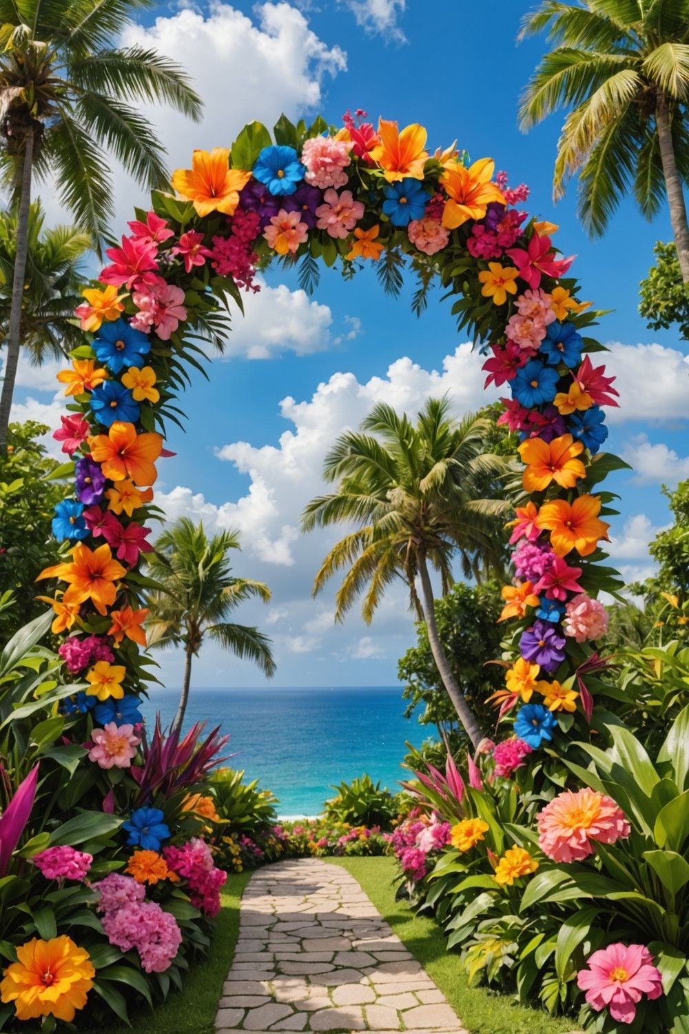 Rainbow Flower Arch Designs