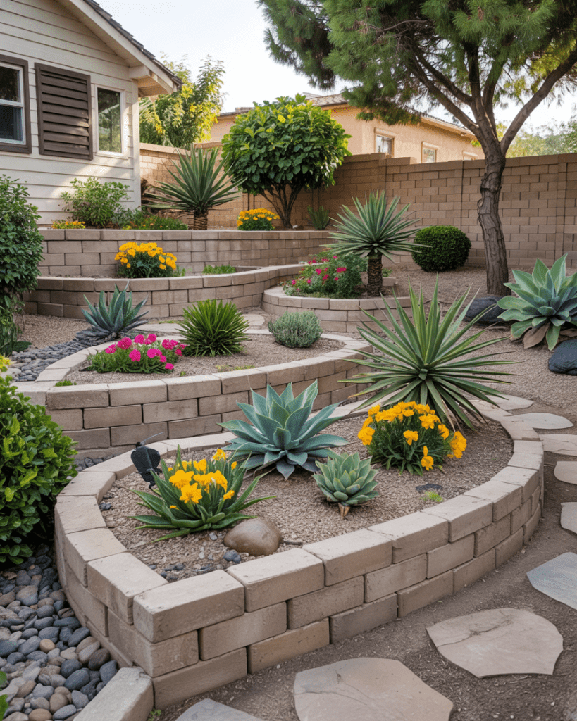 Sloped Yard Tiered Garden Beds