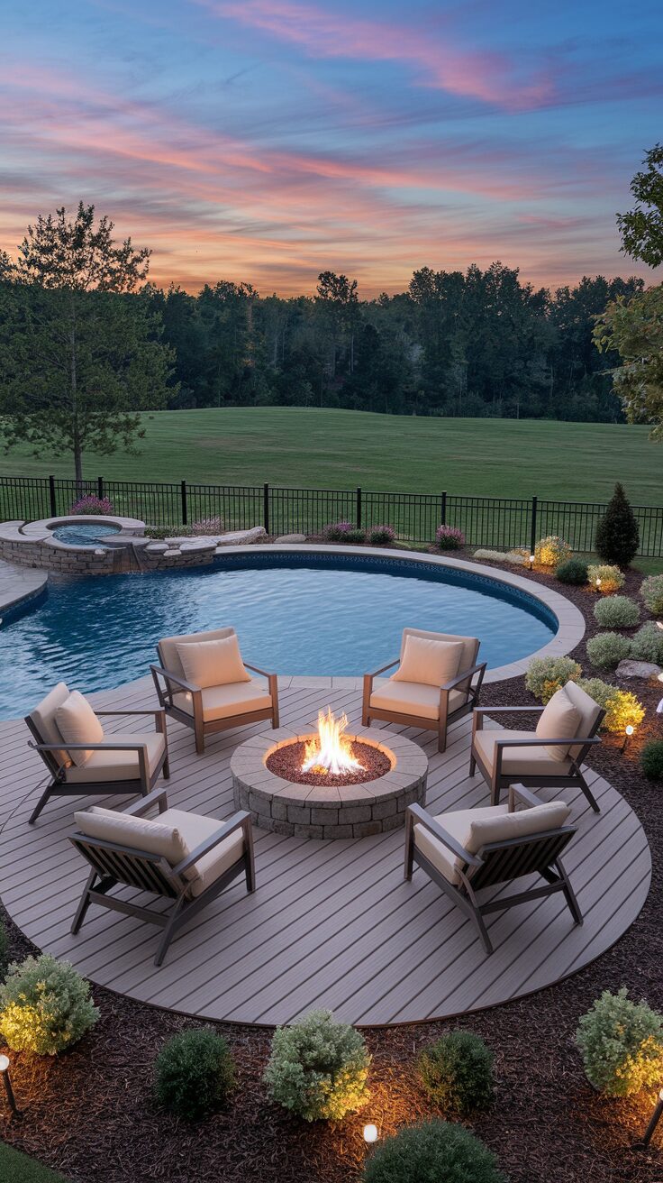Fire Pits for Cool-Weather Pool Nights