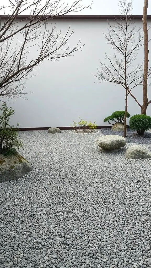3) Japanese Zen Gravel Garden Inspiration