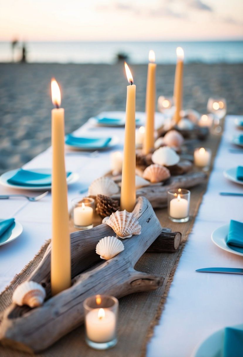 12) Coastal Driftwood Table Decor