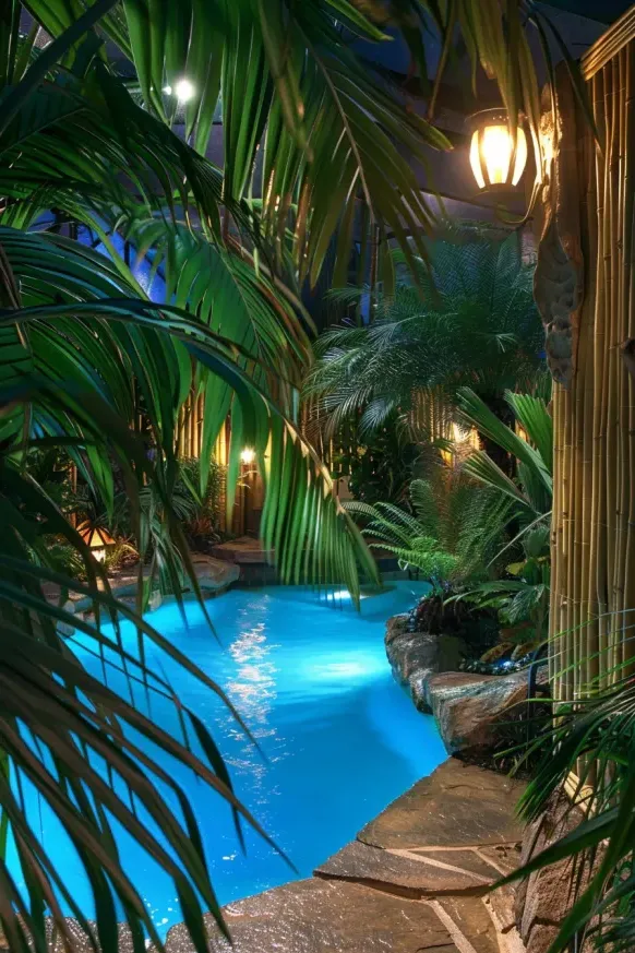 Bamboo and Tropical Pool Landscaping