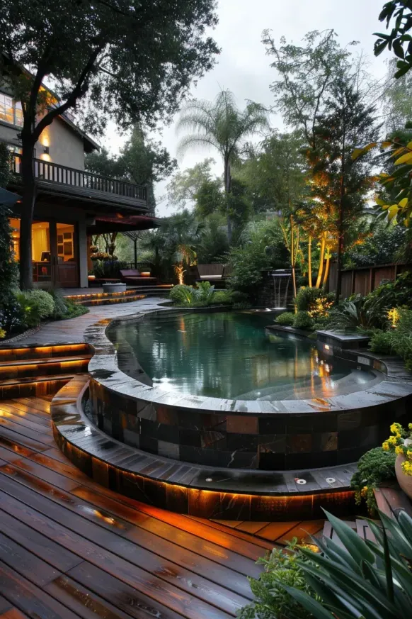 Tropical Rooftop Pool for Ultimate Relaxation