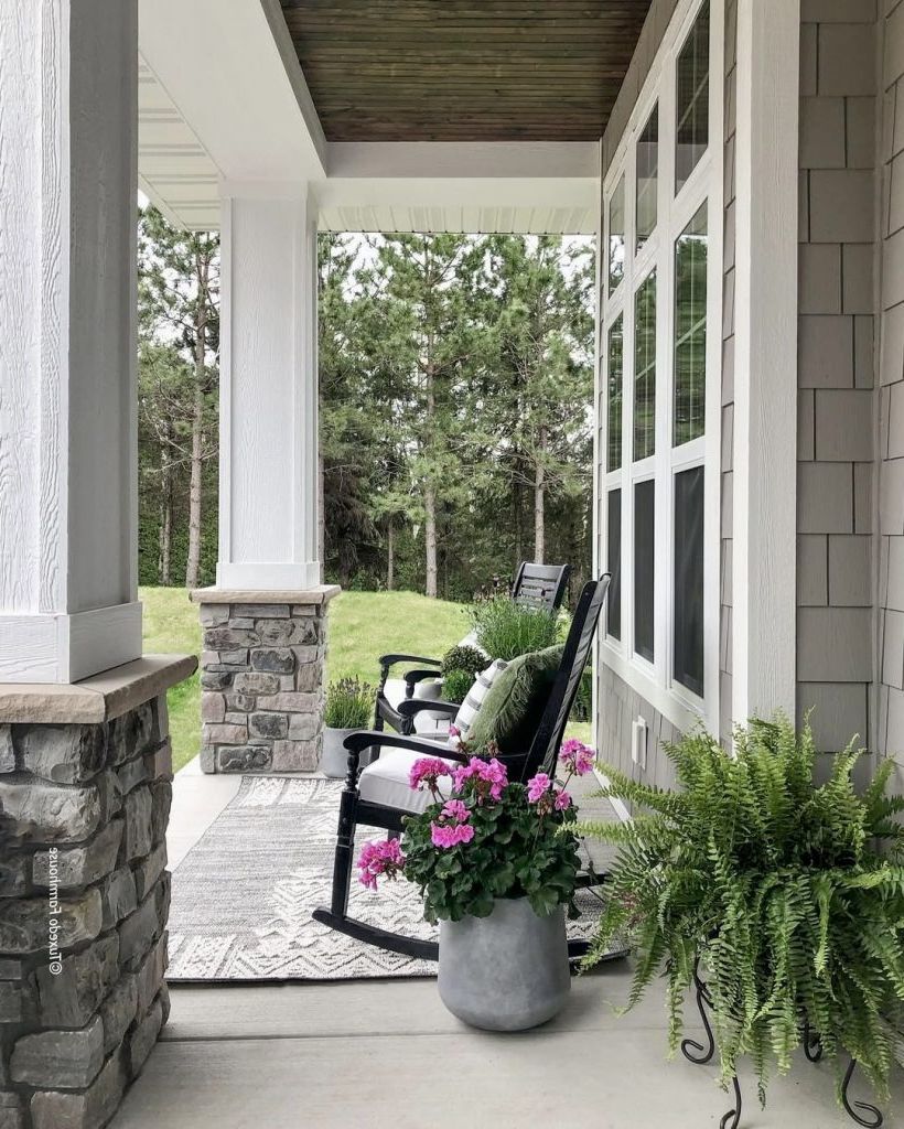 1. Rustic Rocking Chairs With Natural Texture