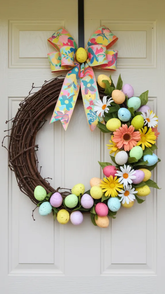 6 Grapevine Wreath with Eggs