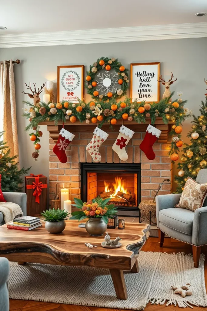 DIY Ideas for a Christmas Fireplace Mantel - photo 2