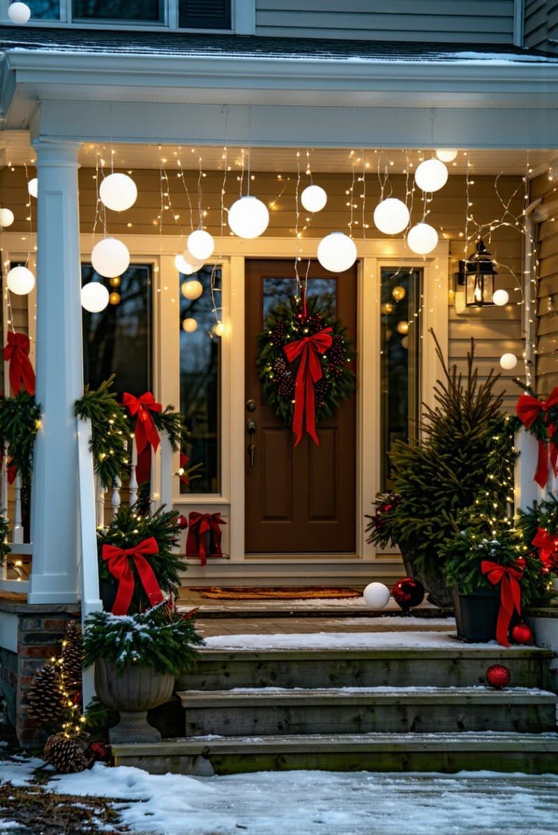 20. White Light Orbs Hung From Porch Ceilings - photo 2
