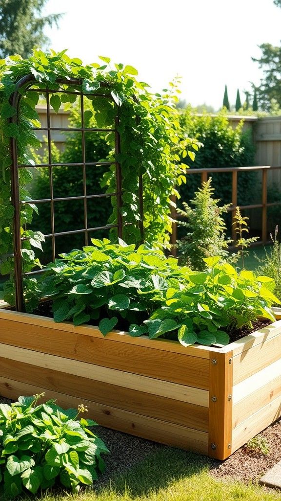Garden Beds Paired With Trellises