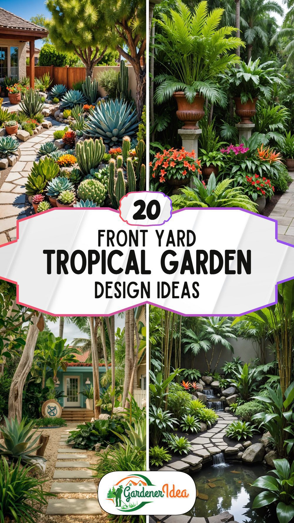 20 Front Yard Tropical Garden Design Ideas to Try