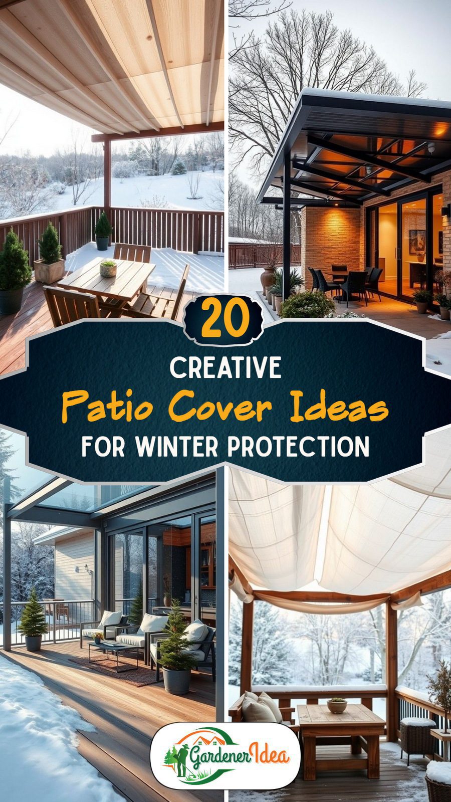 20 Creative Patio Cover Ideas That Beat Winter Weather