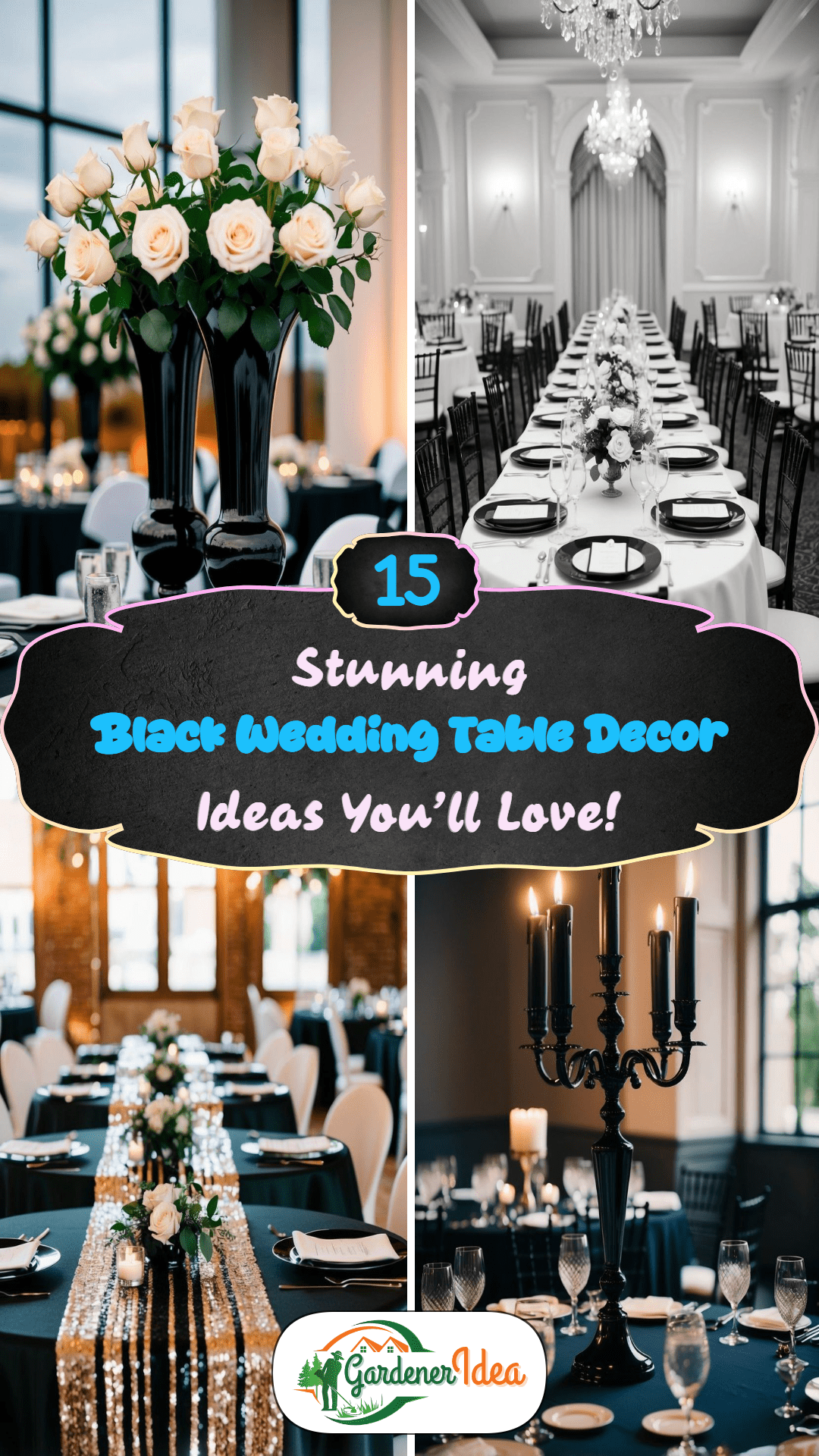 15 Black Wedding Table Decor Ideas Worth Copying