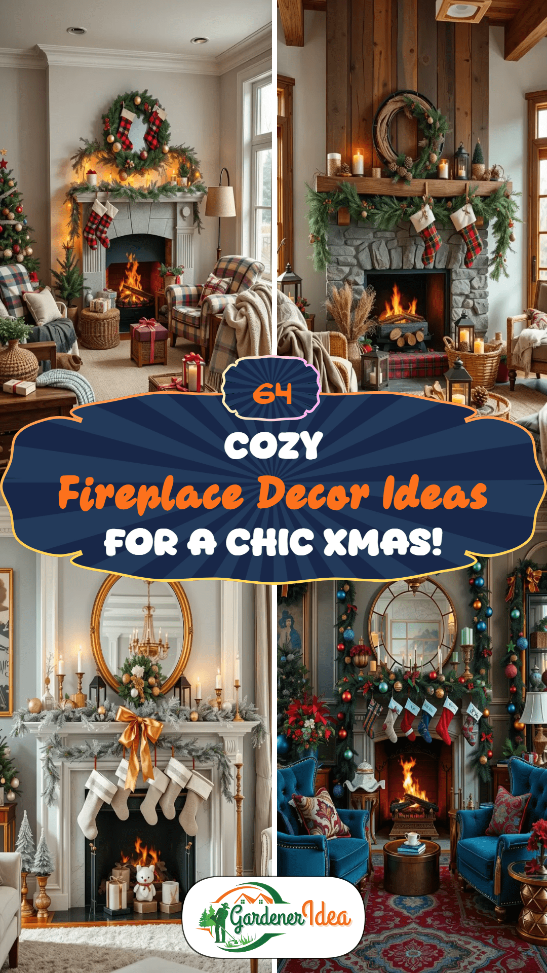 64 Cozy Fireplace Decor Ideas for a Chic Christmas