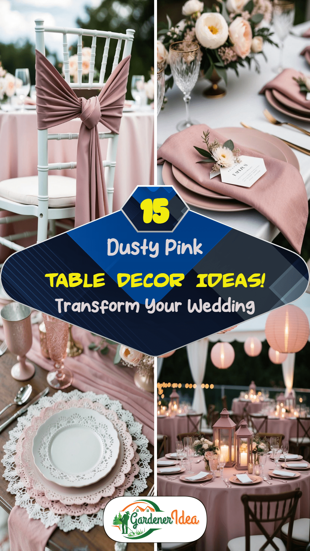 15 Dusty Pink Table Decor Ideas for Your Wedding Day