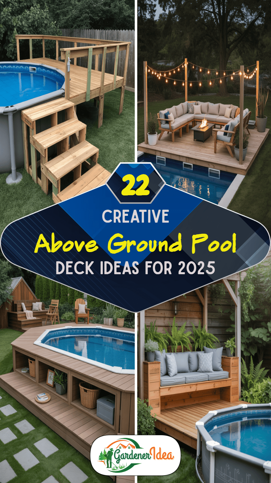 22 Creative Above Ground Pool Deck Ideas to Try in 2025