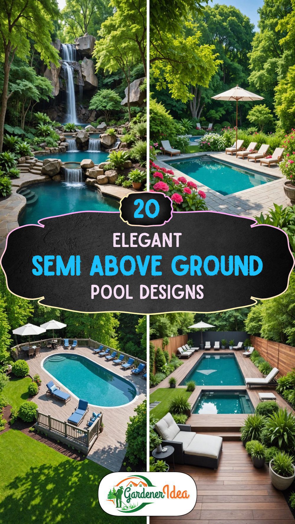 20 Elegant Above Ground Pool Designs for Backyard Style