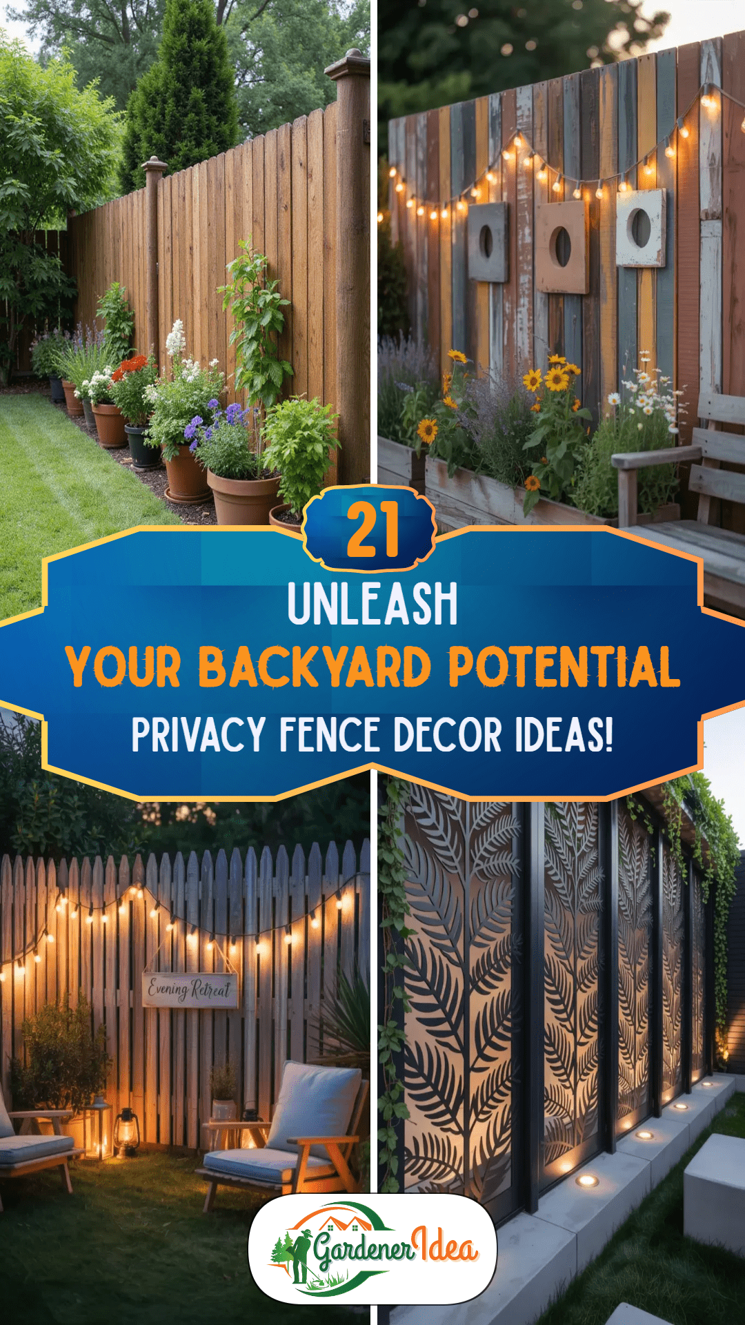 21 Backyards Inspiring Privacy Fence Decor Ideas to Try
