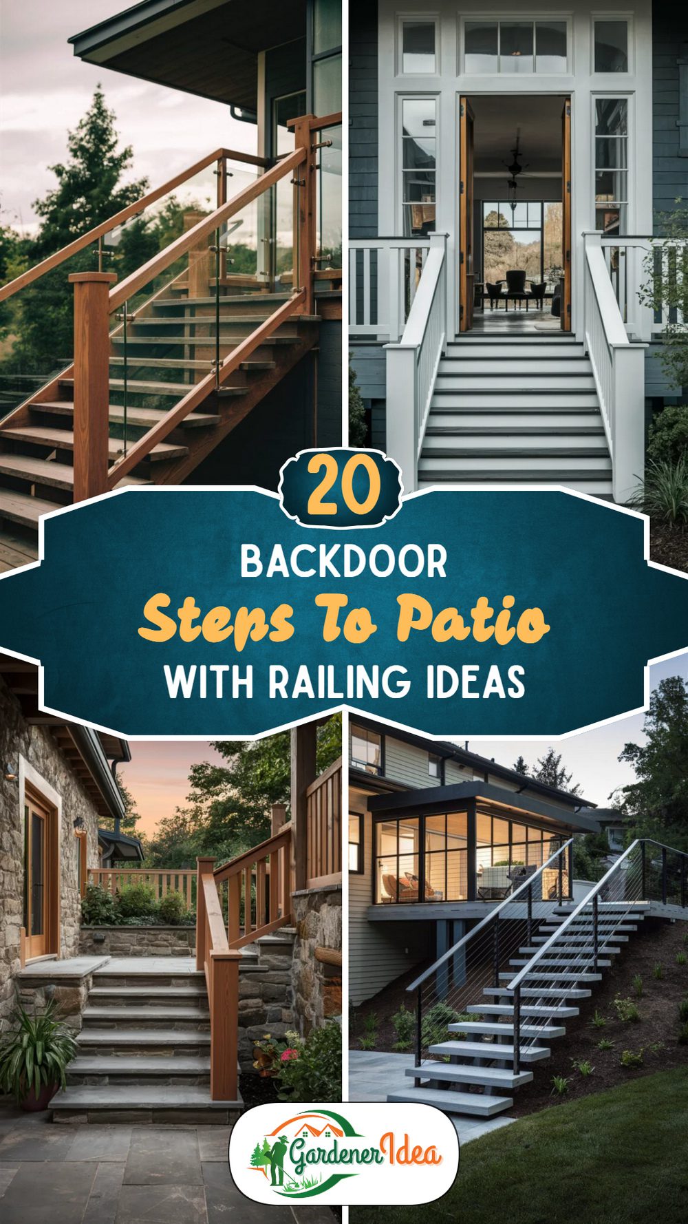 20 Backdoor Steps to Patio Ideas With Railing Designs