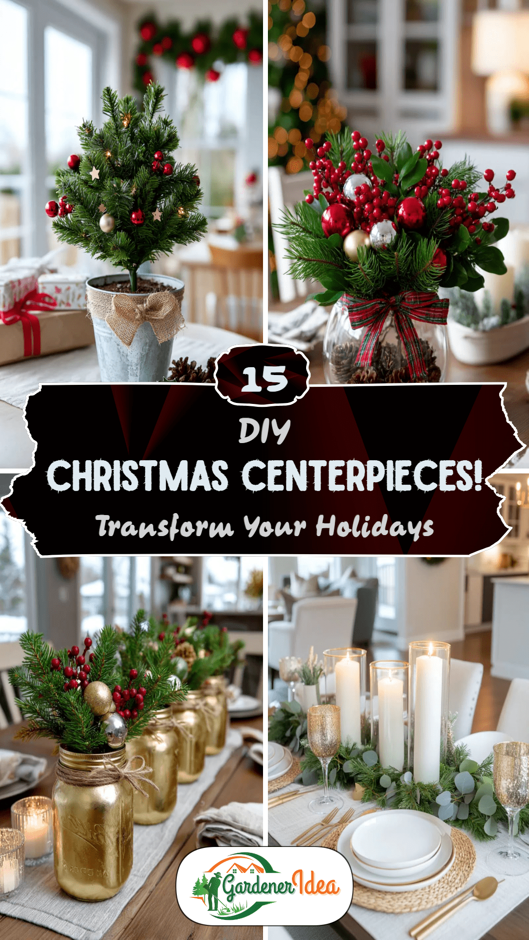 15 DIY Christmas Centerpieces for a Cozy Holiday Table