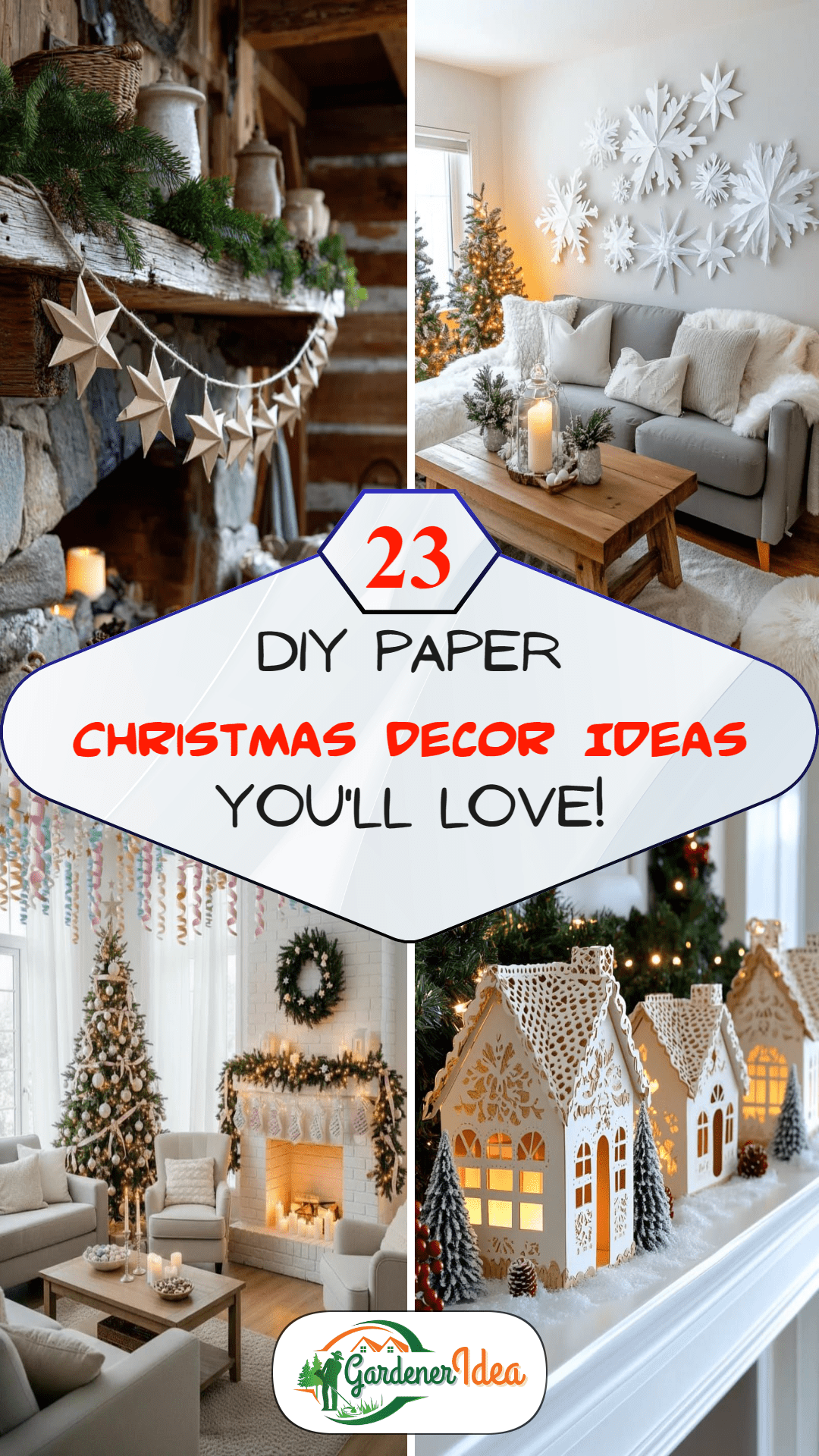 23 DIY Paper Christmas Decor Ideas Worth Trying