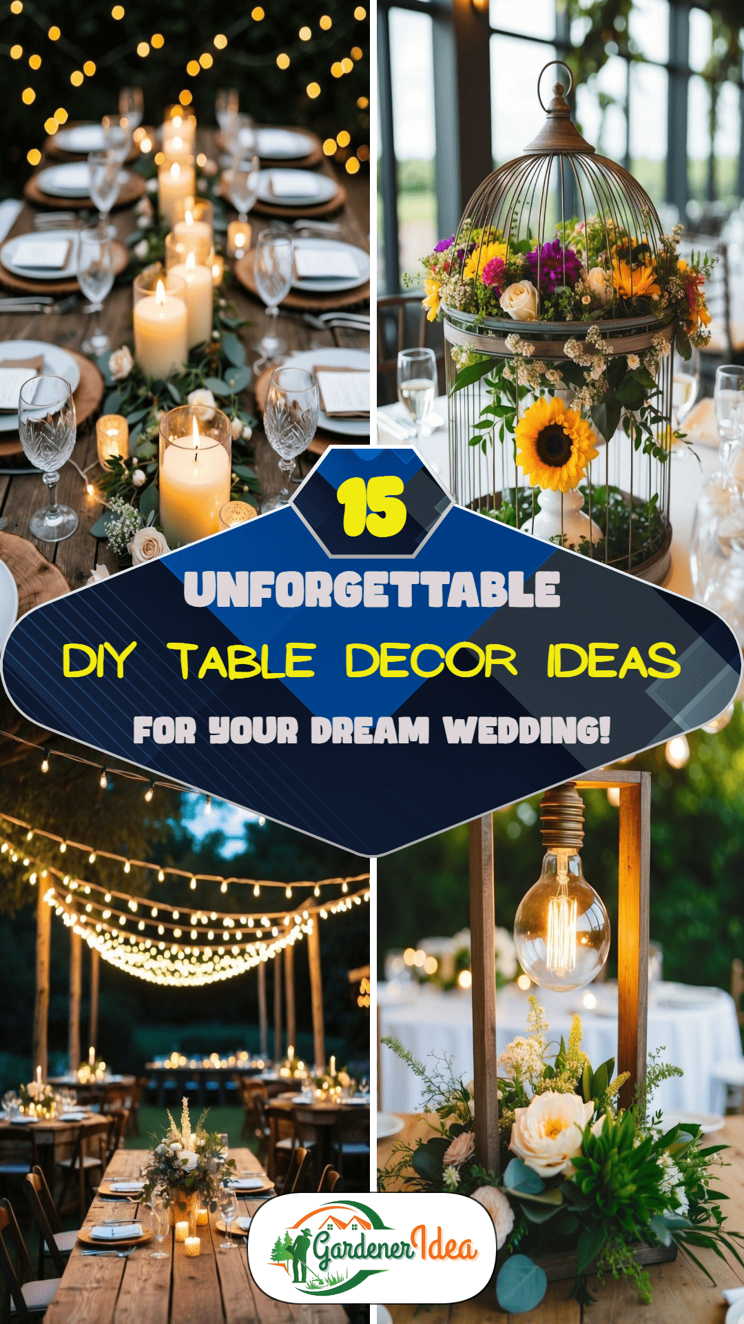 15 Unforgettable DIY Table Decor Ideas Brides Will Love