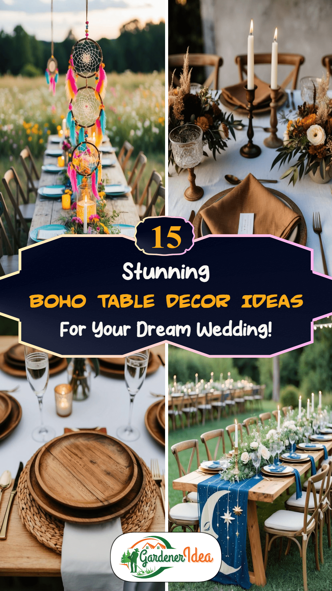 15 Boho Table Decor Ideas for Your Dream Wedding Day