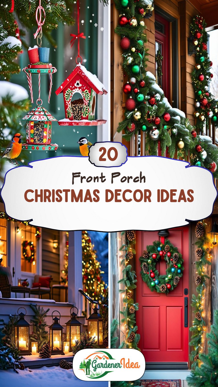 20 Front Porch Christmas Decor Ideas for the Holidays