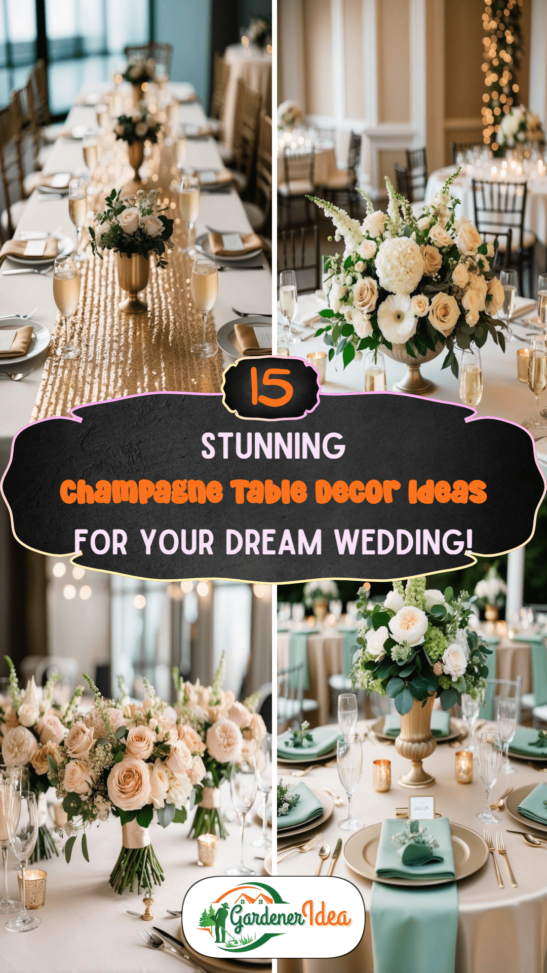 15 Stunning Champagne Table Decor Ideas for a Dream Wedding