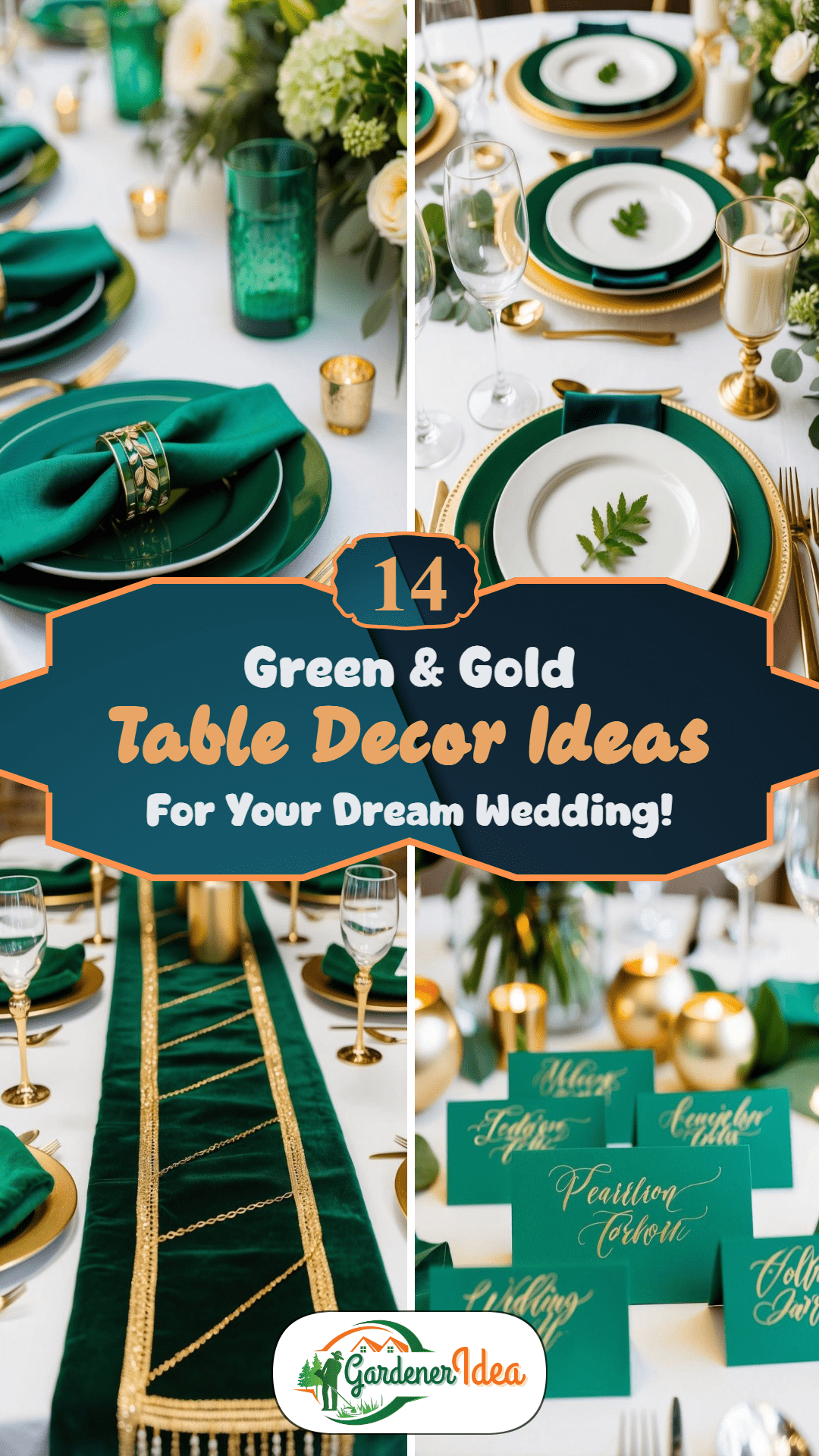 14 Green and Gold Table Ideas for Your Dream Wedding