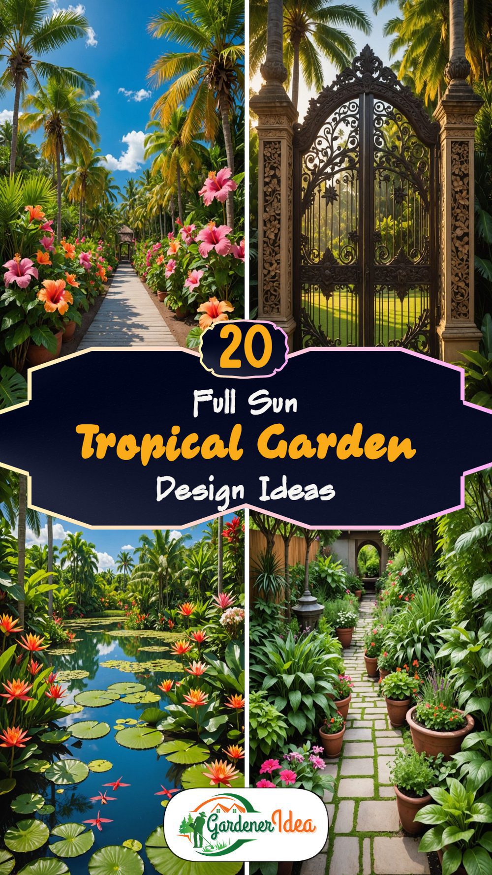 20 Full Sun Tropical Garden Design Ideas to Try