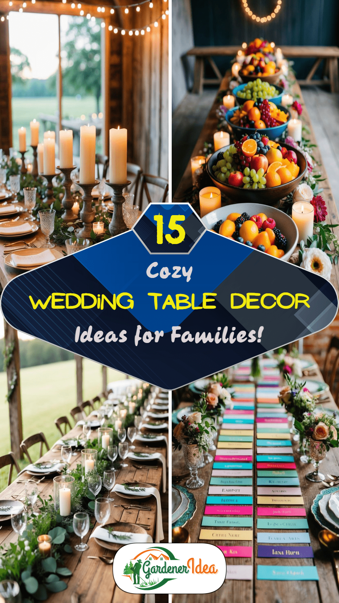 15 Cozy Wedding Table Decor Ideas for Family Celebrations