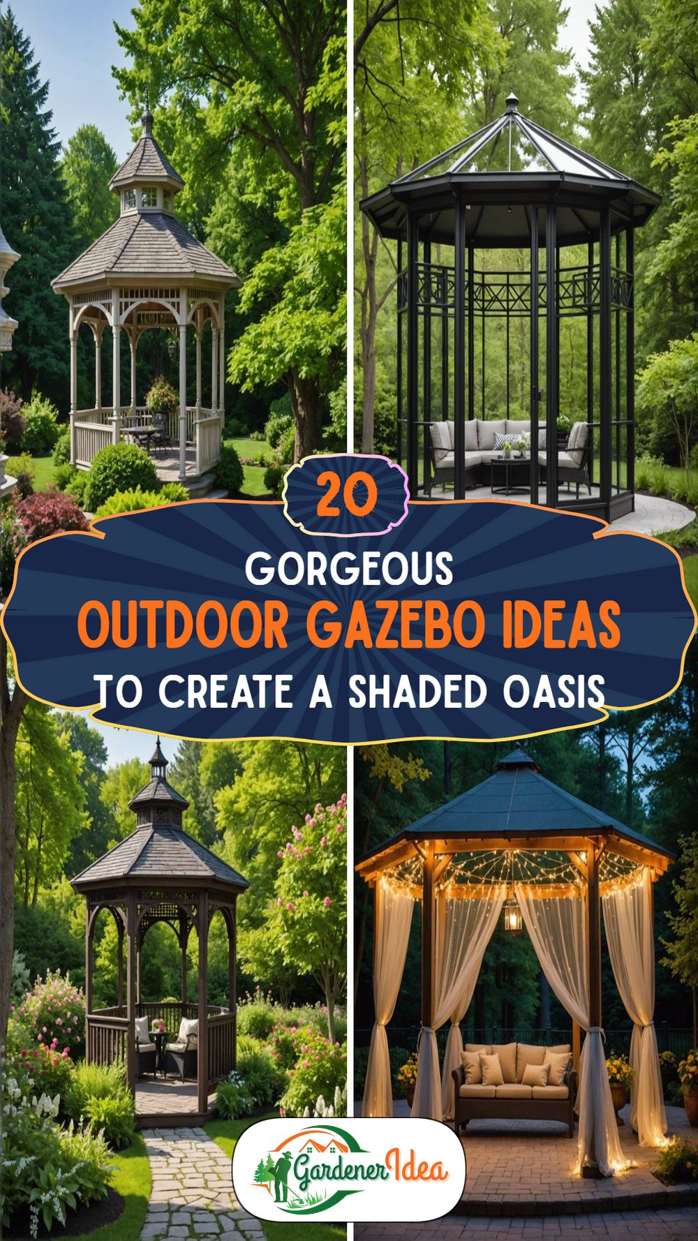 20 Outdoor Gazebo Ideas for a Shaded Backyard Retreat