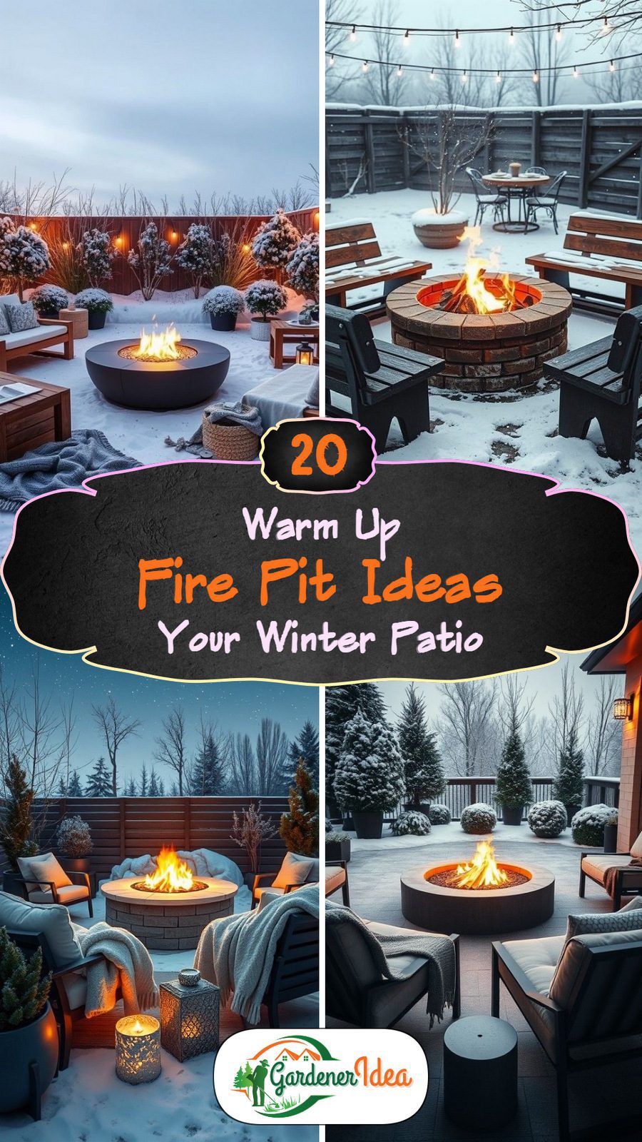 20 Fire Pit Ideas for a Cozy Winter Patio