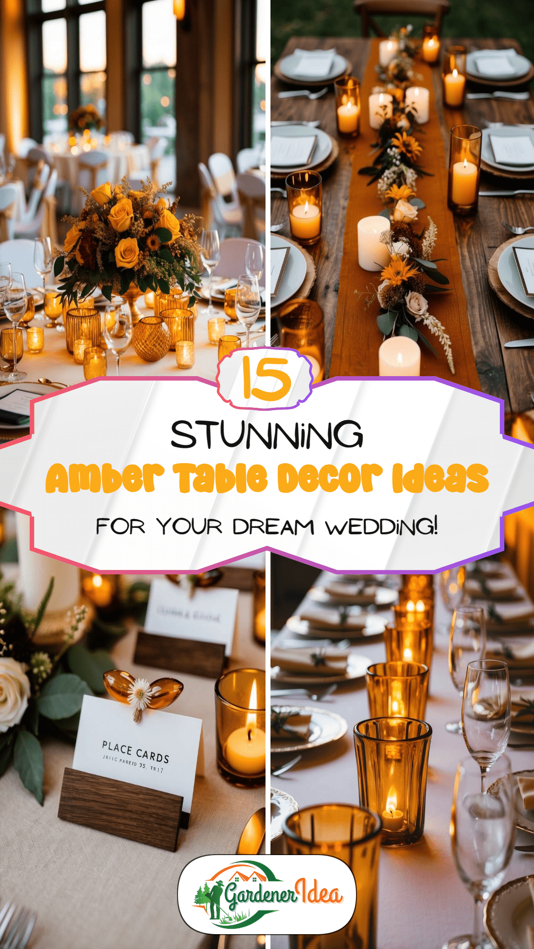 15 Amber Decor Ideas for Your Dream Wedding Day