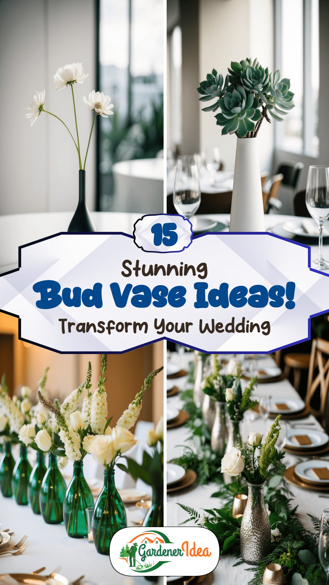 15 Stunning Bud Vase Ideas for Your Wedding Reception