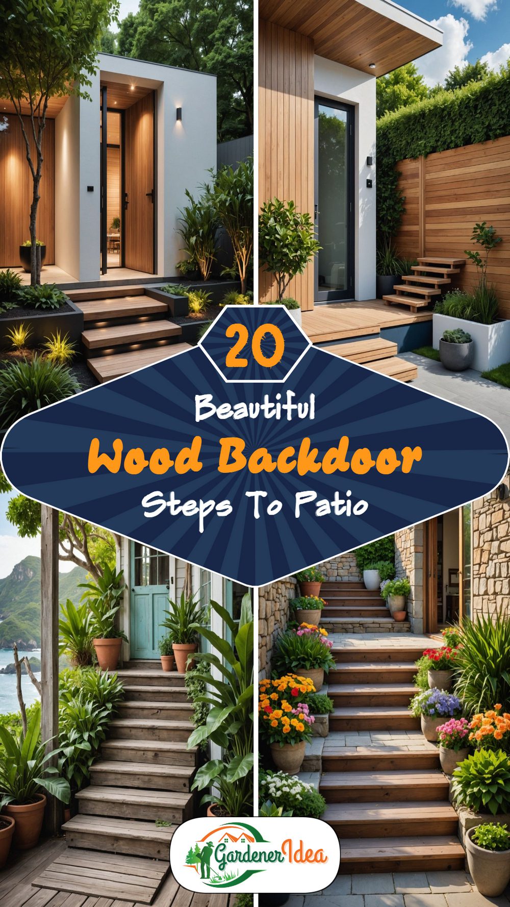 20 Wood Backdoor Steps to Patio Ideas Worth Copying