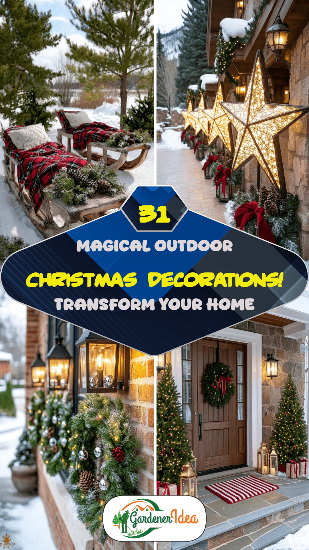 31 Outdoor Christmas Decorations to Light Up Your Yard