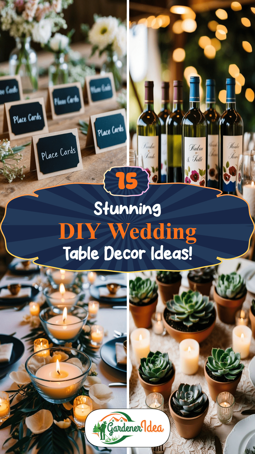 15 DIY Wedding Table Decor Ideas Brides Will Love