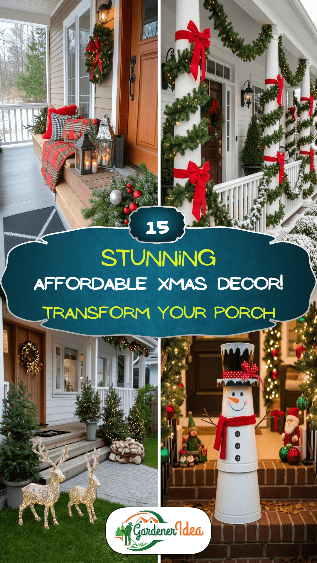 15 Porch Affordable Xmas Decor Ideas That Wow on a Budget